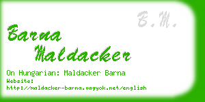 barna maldacker business card